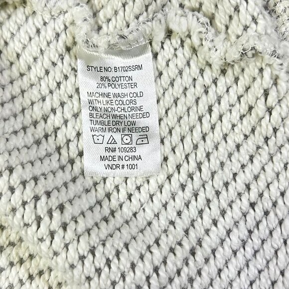 Surf Style Gulf Shore Grey Knit Hoodie - Women's Size S - Style B1702SSRM - Picture 5 of 10